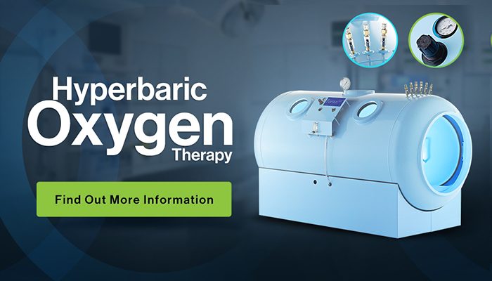 Hyperbaric Oxygen Therapy with button to find out more information